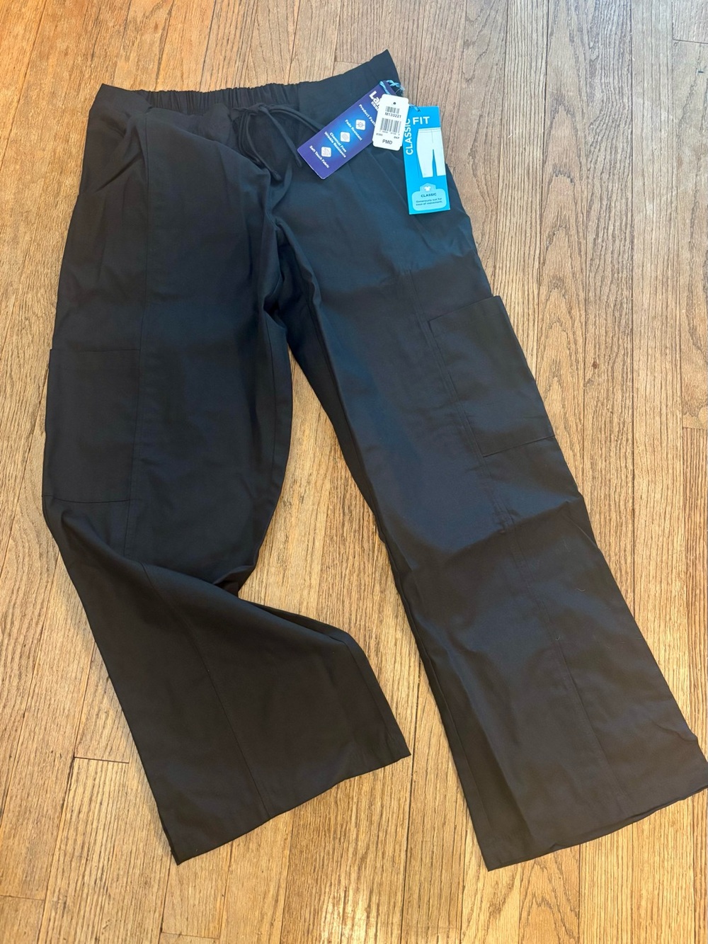 Landau Black Classic Fit Scrub Pants - NWT